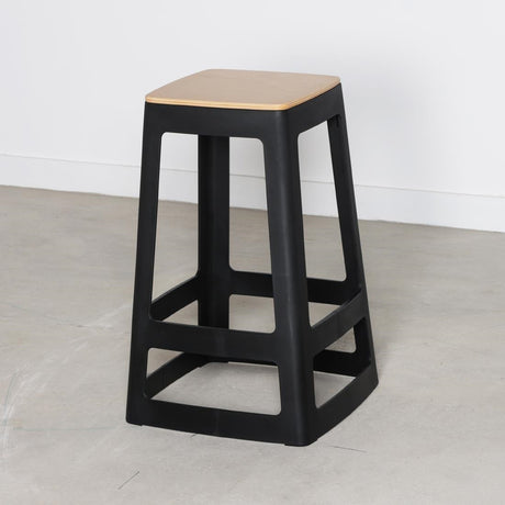 HX785 Origin Base Mid Stool Traffic Black 430x430x560mm (Pack of 2)