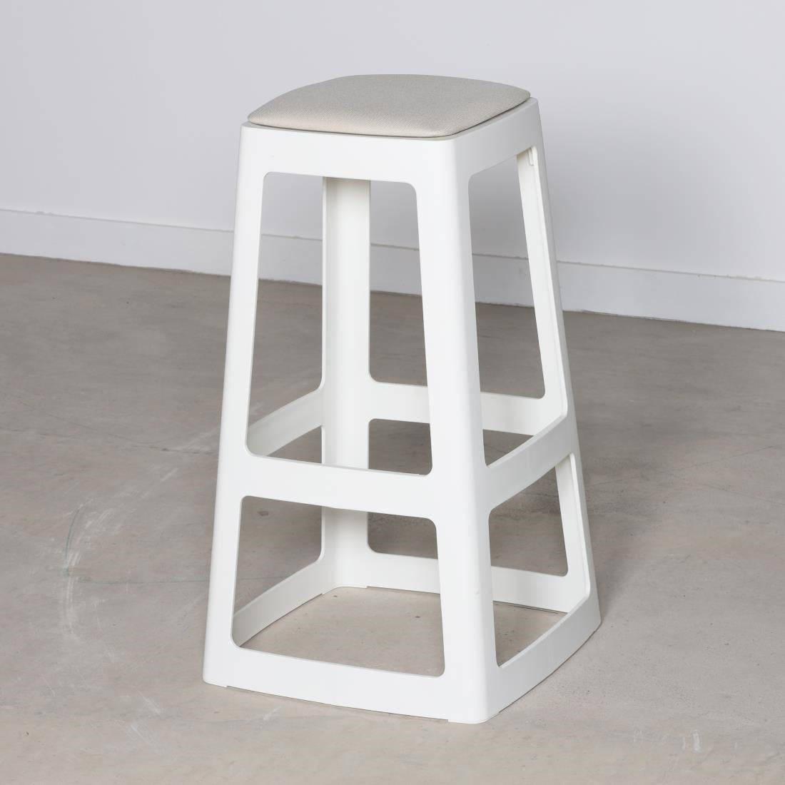 HX786 Origin Base High Stool Traffic White 440x440x750mm (Pack of 2)