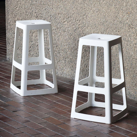 HX786 Origin Base High Stool Traffic White 440x440x750mm (Pack of 2)