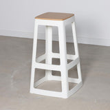 HX786 Origin Base High Stool Traffic White 440x440x750mm (Pack of 2)