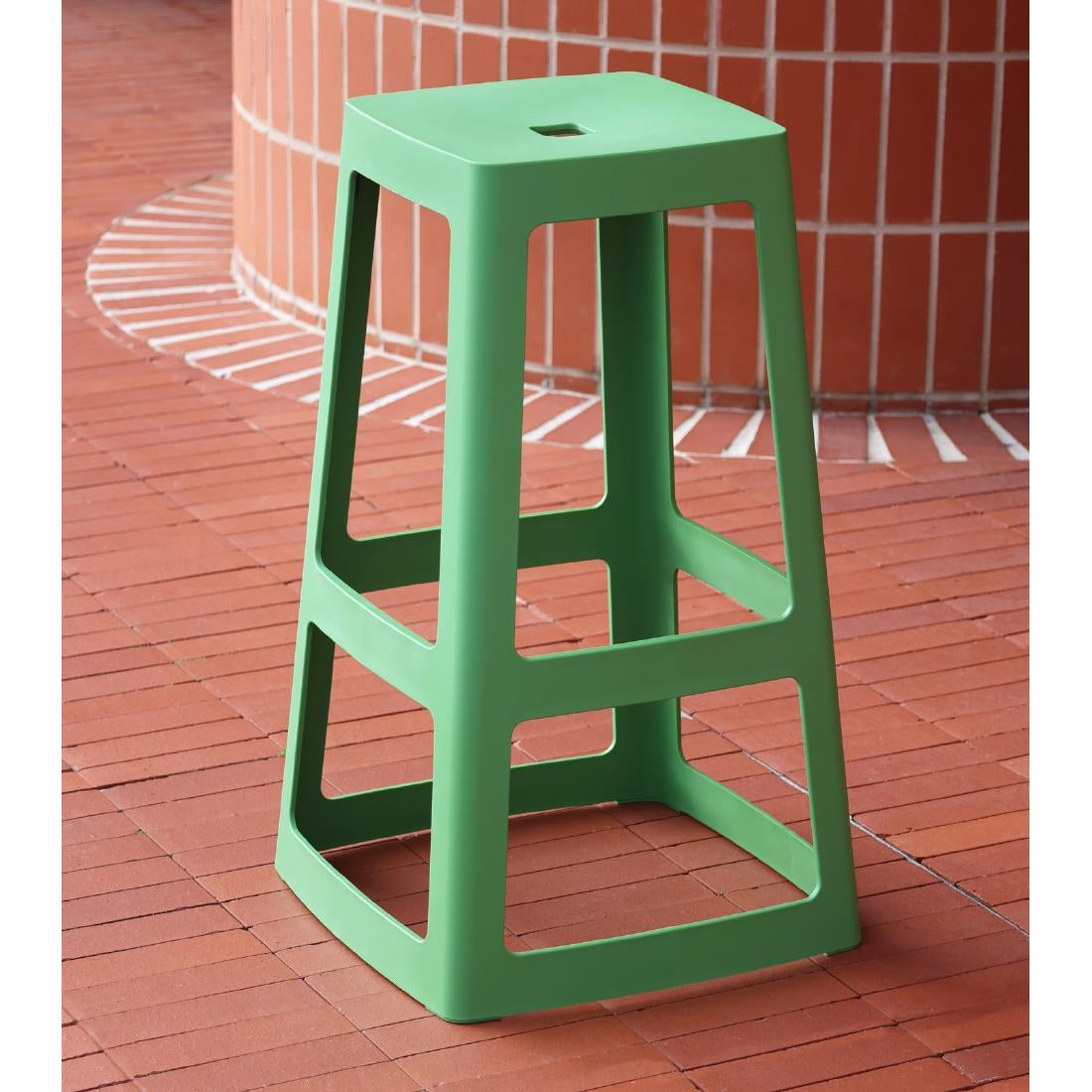 HX787 Origin Base High Stool May Green 450x450x750mm (Pack of 2)