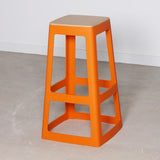 HX788 Origin Base High Stool Signal Orange 450x450x750mm (Pack of 2)