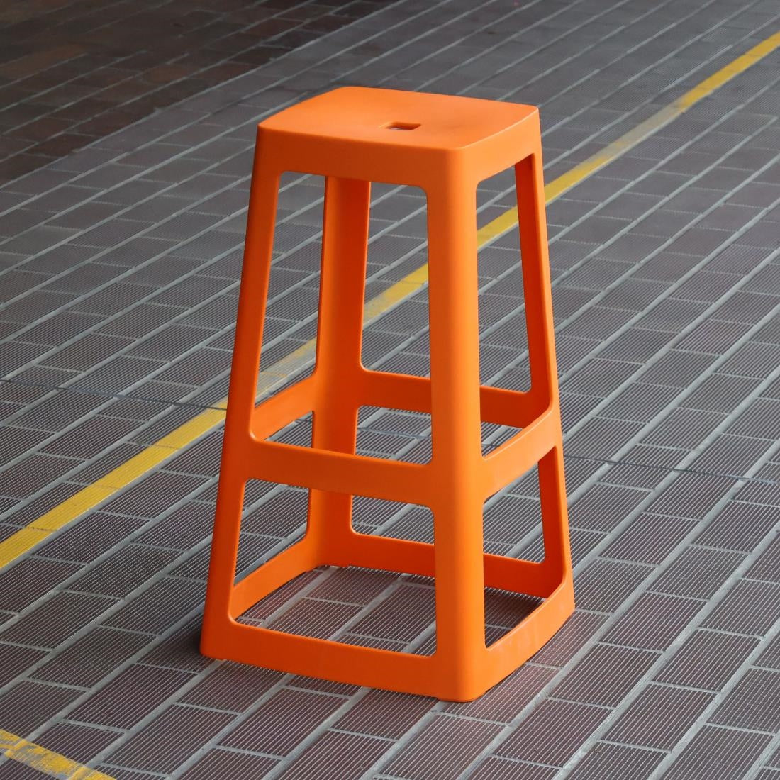 HX788 Origin Base High Stool Signal Orange 450x450x750mm (Pack of 2)