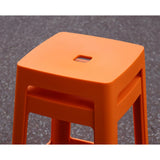 HX788 Origin Base High Stool Signal Orange 450x450x750mm (Pack of 2)