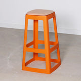 HX788 Origin Base High Stool Signal Orange 450x450x750mm (Pack of 2)