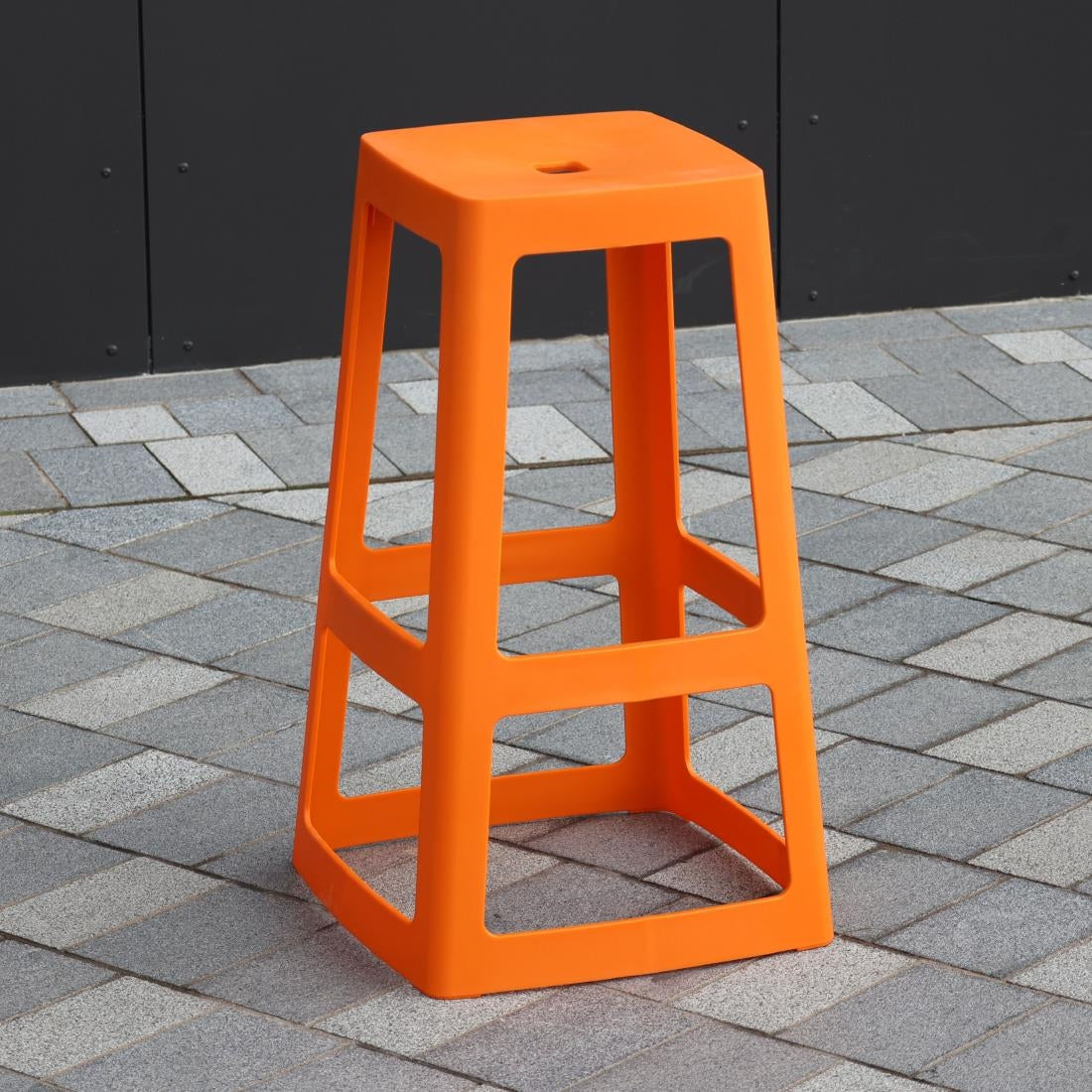 HX788 Origin Base High Stool Signal Orange 450x450x750mm (Pack of 2)