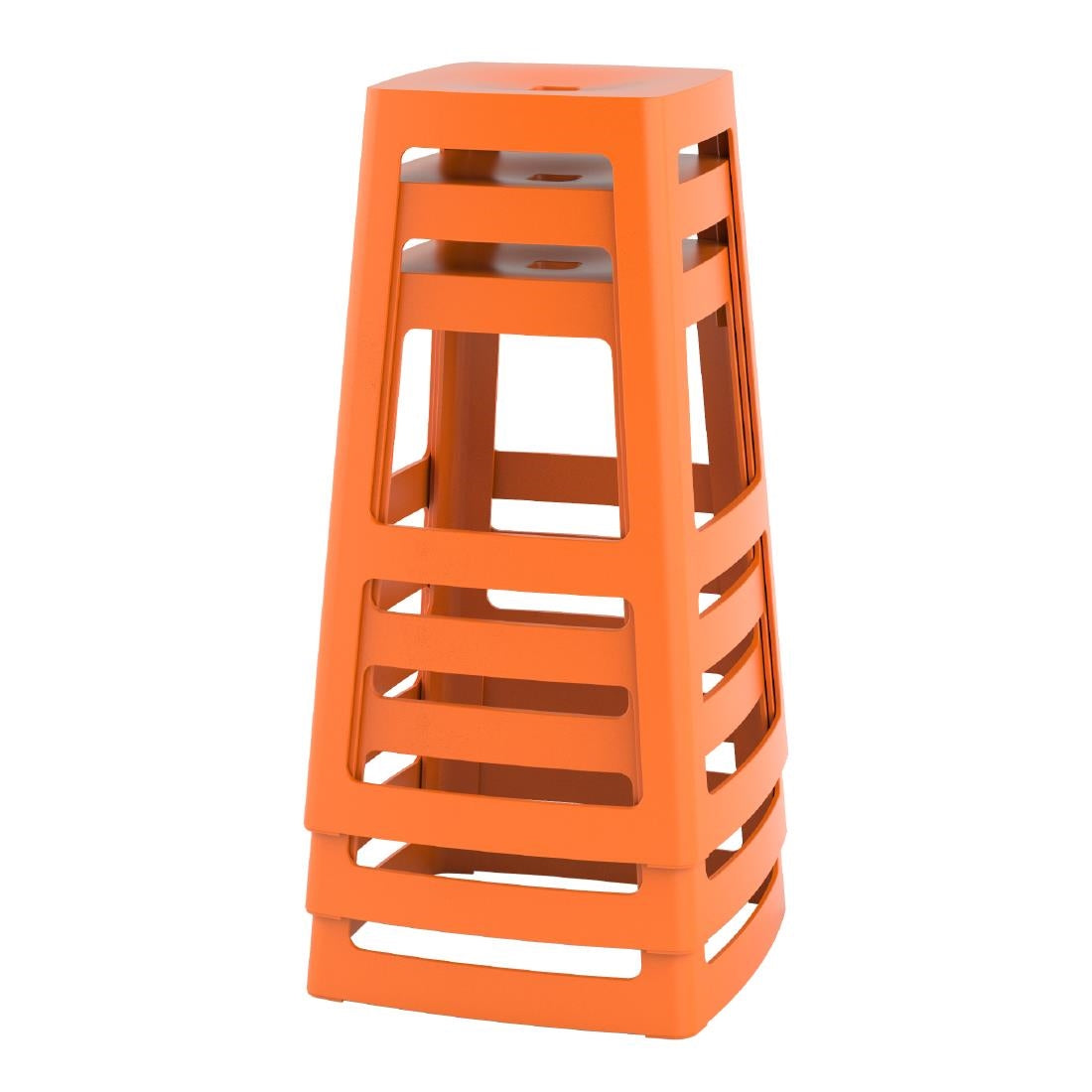 HX788 Origin Base High Stool Signal Orange 450x450x750mm (Pack of 2)