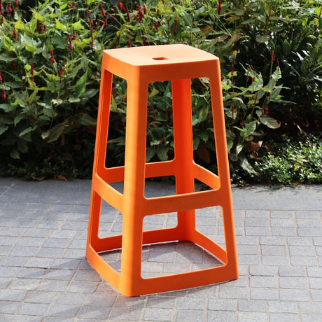 HX788 Origin Base High Stool Signal Orange 450x450x750mm (Pack of 2)