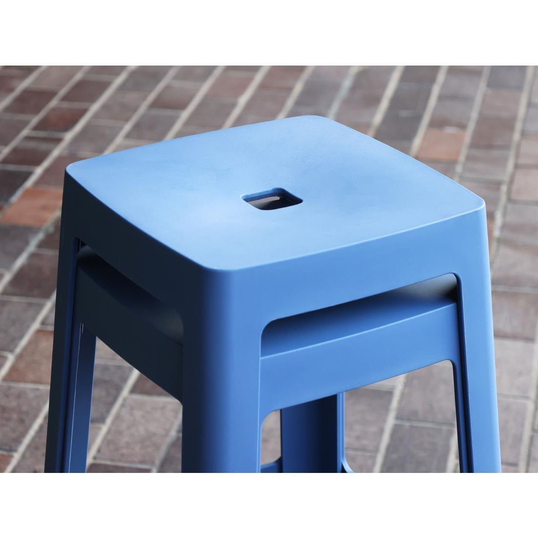 HX790 Origin Base High Stool Violet Blue 450x450x750mm (Pack of 2)