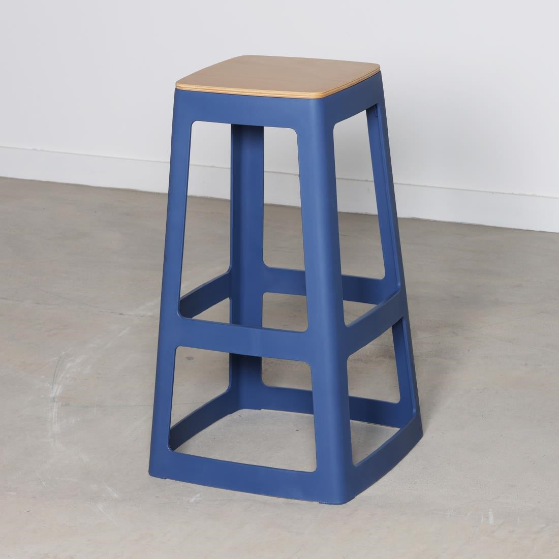 HX790 Origin Base High Stool Violet Blue 450x450x750mm (Pack of 2)