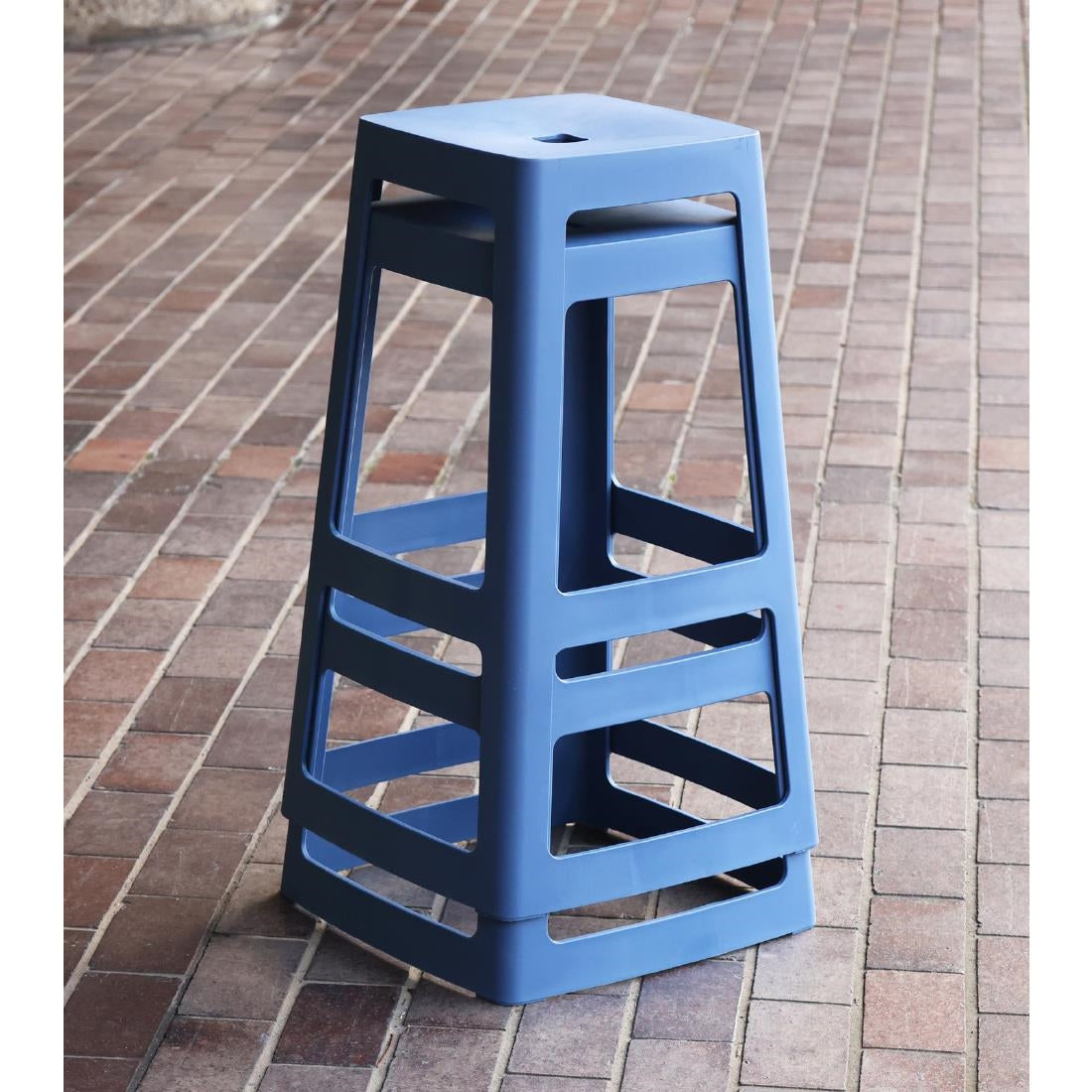 HX790 Origin Base High Stool Violet Blue 450x450x750mm (Pack of 2)