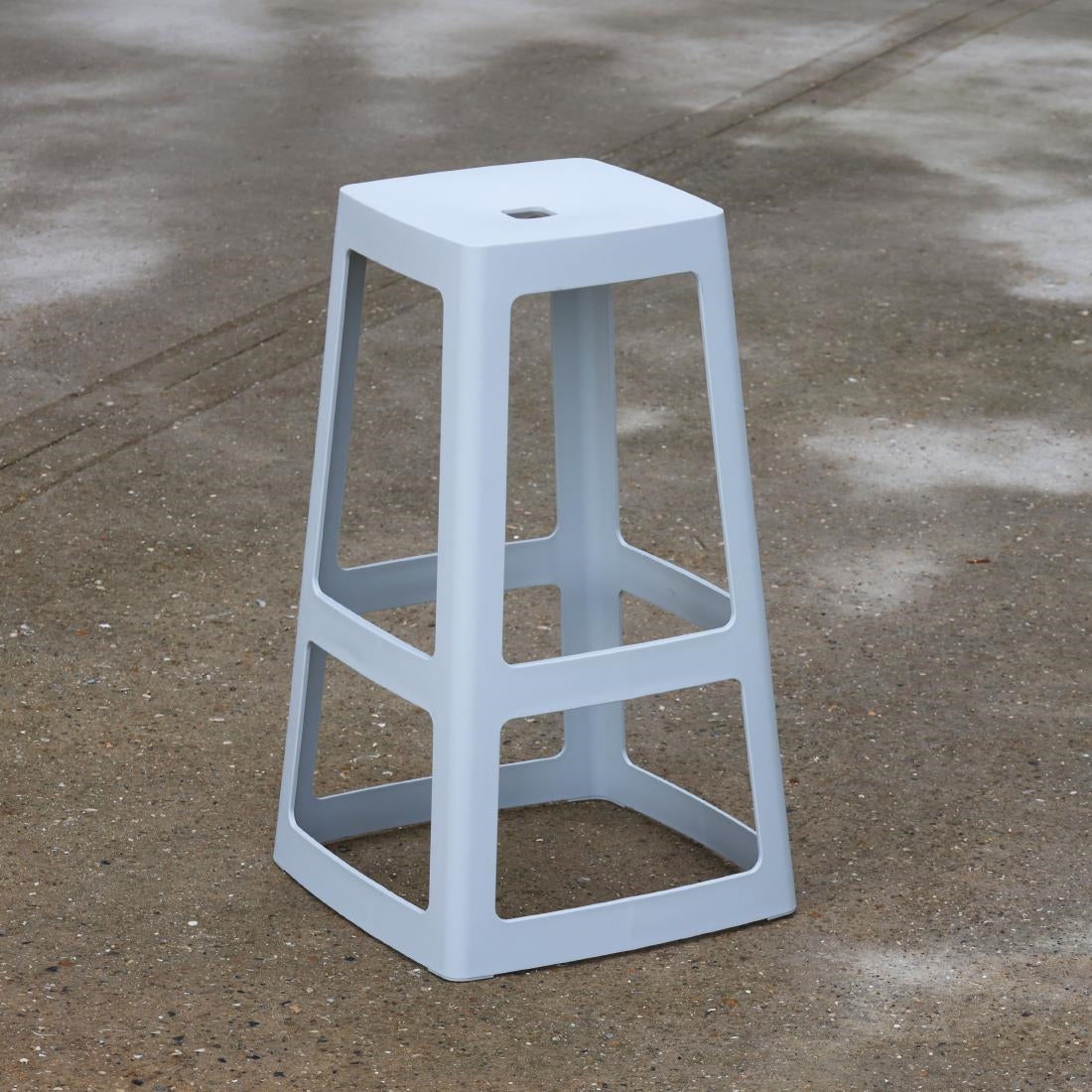 HX791 Origin Base High Stool Light Grey 450x450x750mm (Pack of 2)