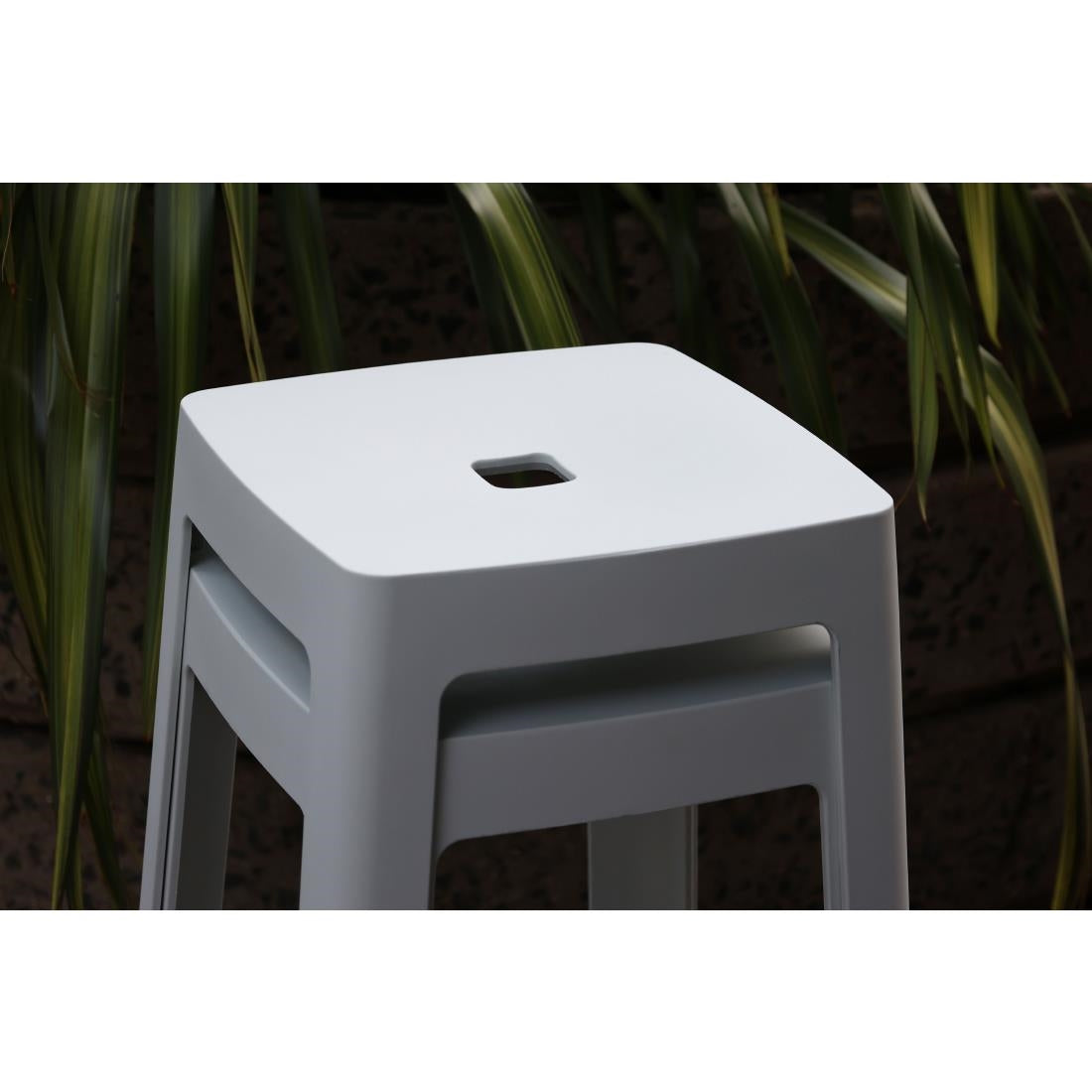 HX791 Origin Base High Stool Light Grey 450x450x750mm (Pack of 2)