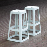 HX791 Origin Base High Stool Light Grey 450x450x750mm (Pack of 2)