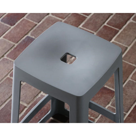 HX792 Origin Base High Stool Mouse Grey 450x450x750mm (Pack of 2)