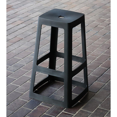 HX793 Origin Base High Stool Traffic Black 450x450x750mm (Pack of 2)