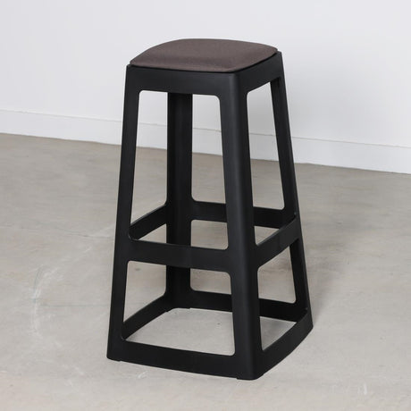 HX793 Origin Base High Stool Traffic Black 450x450x750mm (Pack of 2)