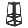 HX793 Origin Base High Stool Traffic Black 450x450x750mm (Pack of 2)