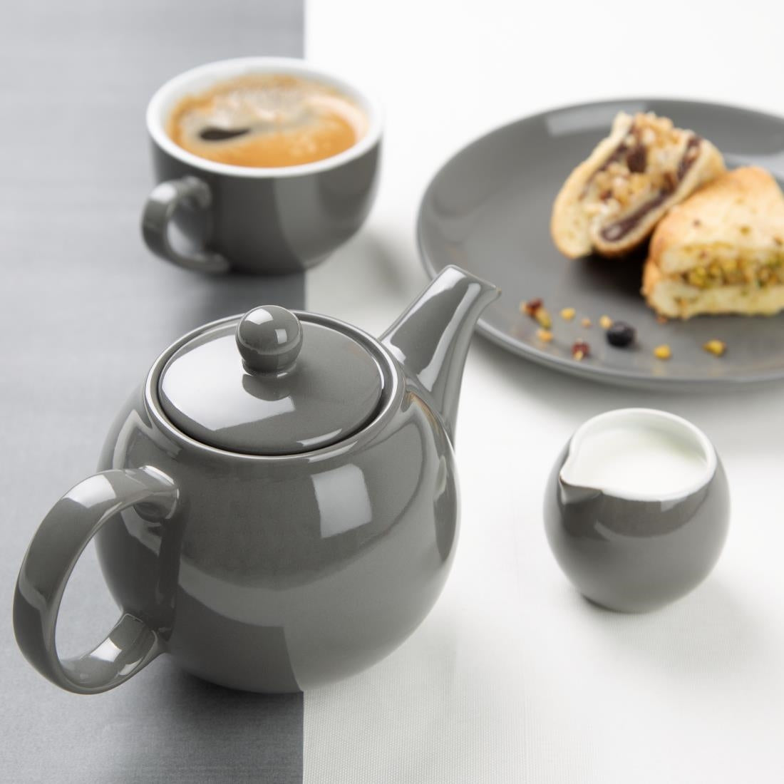 HX797 Olympia Café Teapot Charcoal - 450ml (Box 2)