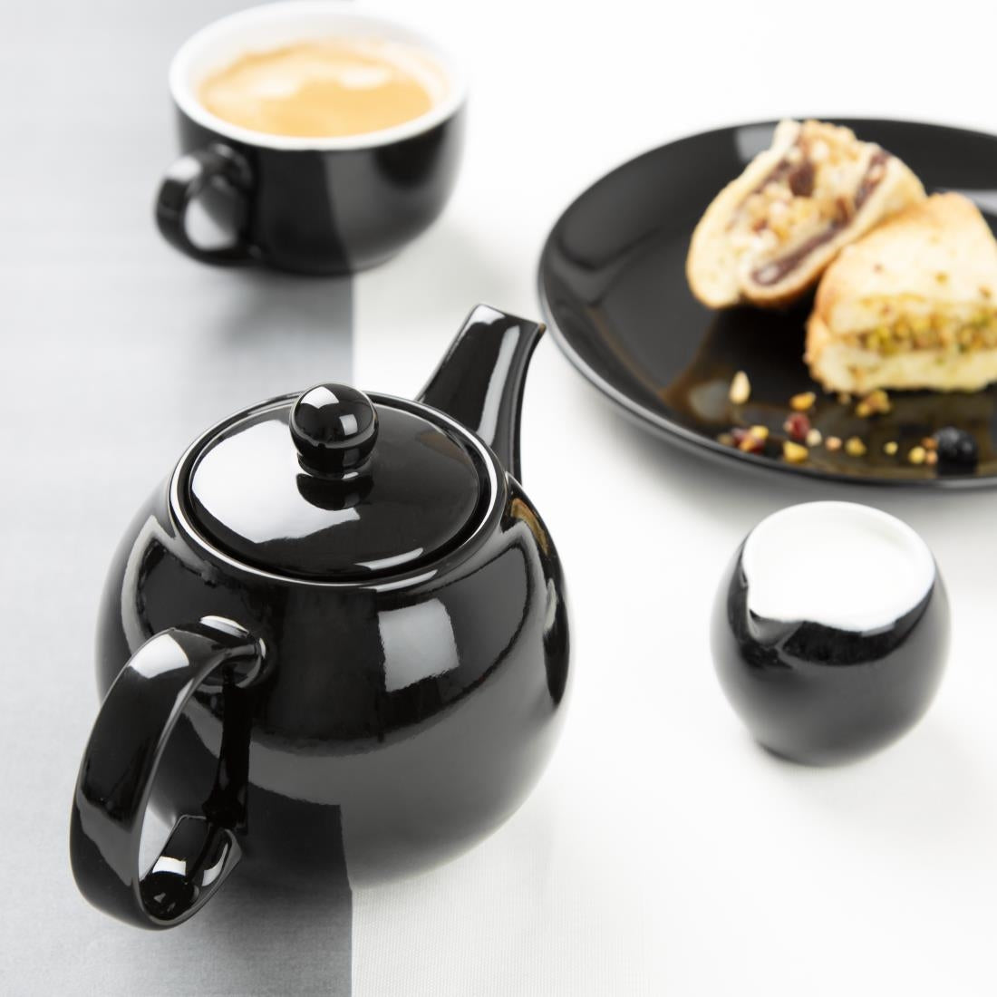 HX799 Olympia Café Teapot Black - 450ml (Box 2)