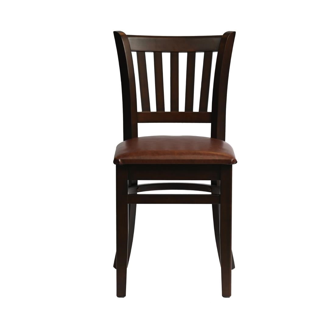HX800 Manhattan Dining Chair in Dark Walnut with Bison Espresso Seat (Pack of 2)