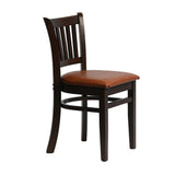 HX801 Manhattan Dining Chair in Dark Walnut with Bison Tan Seat (Pack of 2)