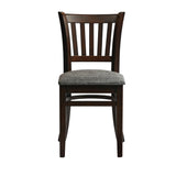 HX804 Manhattan Dining Chair in Dark Walnut with Shetland Smoke Seat (Pack of 2)