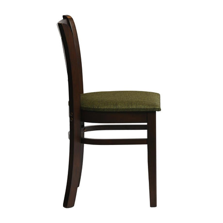 HX805 Manhattan Dining Chair in Dark Walnut with Shetland Forest Seat (Pack of 2)