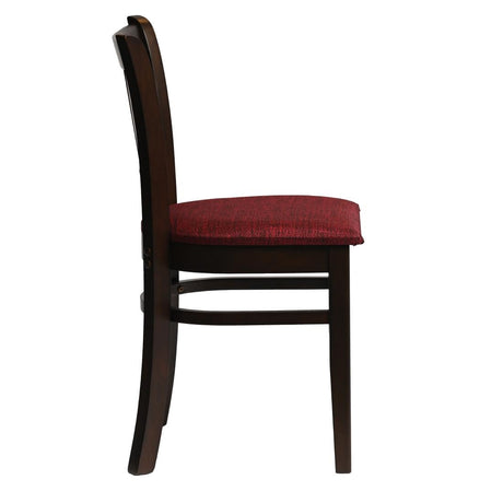 HX806 Manhattan Dining Chair in Dark Walnut with Shetland Scarlett Seat (Pack of 2)