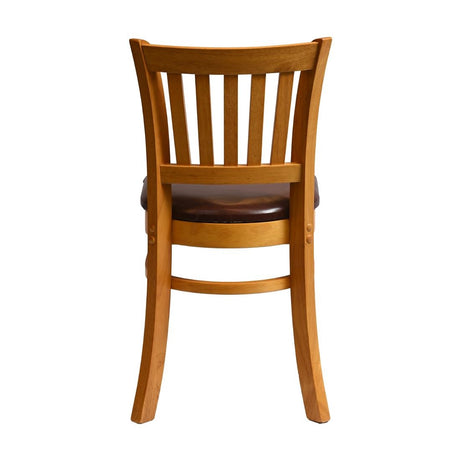 HX807 Manhattan Dining Chair in Soft Oak with Bison Espresso Seat (Pack of 2)