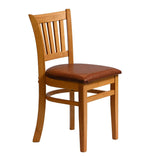 HX809 Manhattan Dining Chair in Soft Oak with Bison Bordeaux Seat (Pack of 2)