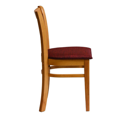 HX813 Manhattan Dining Chair in Soft Oak with Shetland Scarlett Seat (Pack of 2)