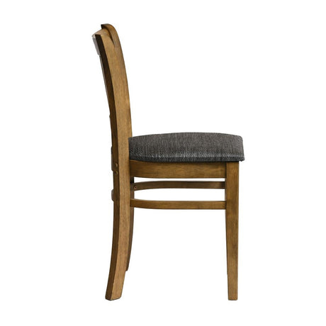 HX818 Manhattan Dining Chair in Weathered Oak with Shetland Smoke Seat (Pack of 2)