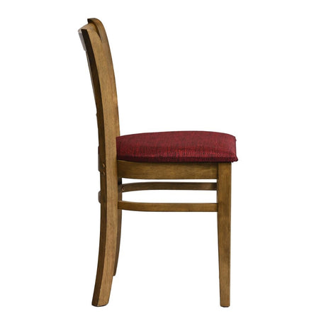 HX820 Manhattan Dining Chair in Weathered Oak with Shetland Scarlett Seat (Pack of 2)