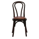 HX821 Hoop Back Dining Chair in Dark Walnut with Bison Espresso Seat (Pack of 2)