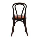 HX822 Hoop Back Dining Chair in Dark Walnut with Bison Tan Seat (Pack of 2)