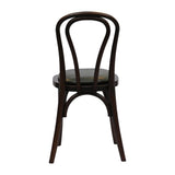 HX824 Hoop Back Dining Chair in Dark Walnut with Bison Cedar Seat (Pack of 2)