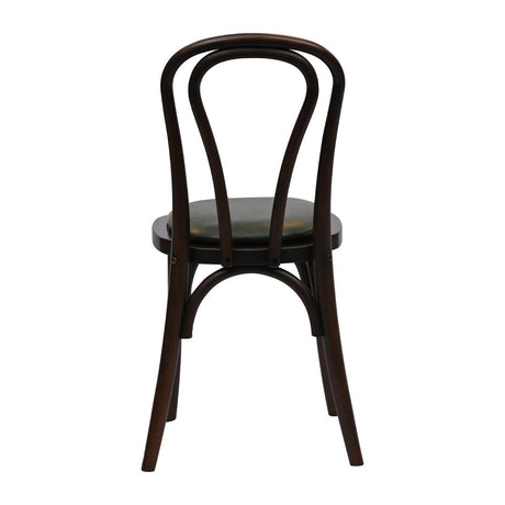 HX824 Hoop Back Dining Chair in Dark Walnut with Bison Cedar Seat (Pack of 2)