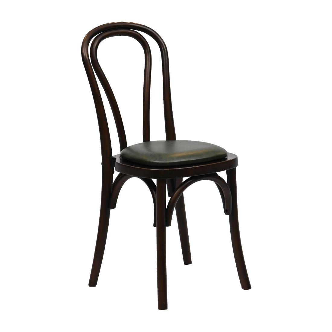 HX824 Hoop Back Dining Chair in Dark Walnut with Bison Cedar Seat (Pack of 2)