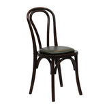 HX824 Hoop Back Dining Chair in Dark Walnut with Bison Cedar Seat (Pack of 2)