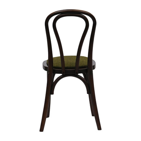 HX826 Hoop Back Dining Chair in Dark Walnut with Shetland Forest Seat (Pack of 2)