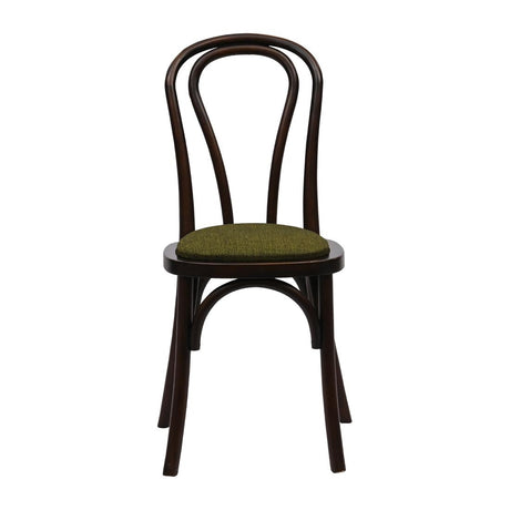 HX826 Hoop Back Dining Chair in Dark Walnut with Shetland Forest Seat (Pack of 2)