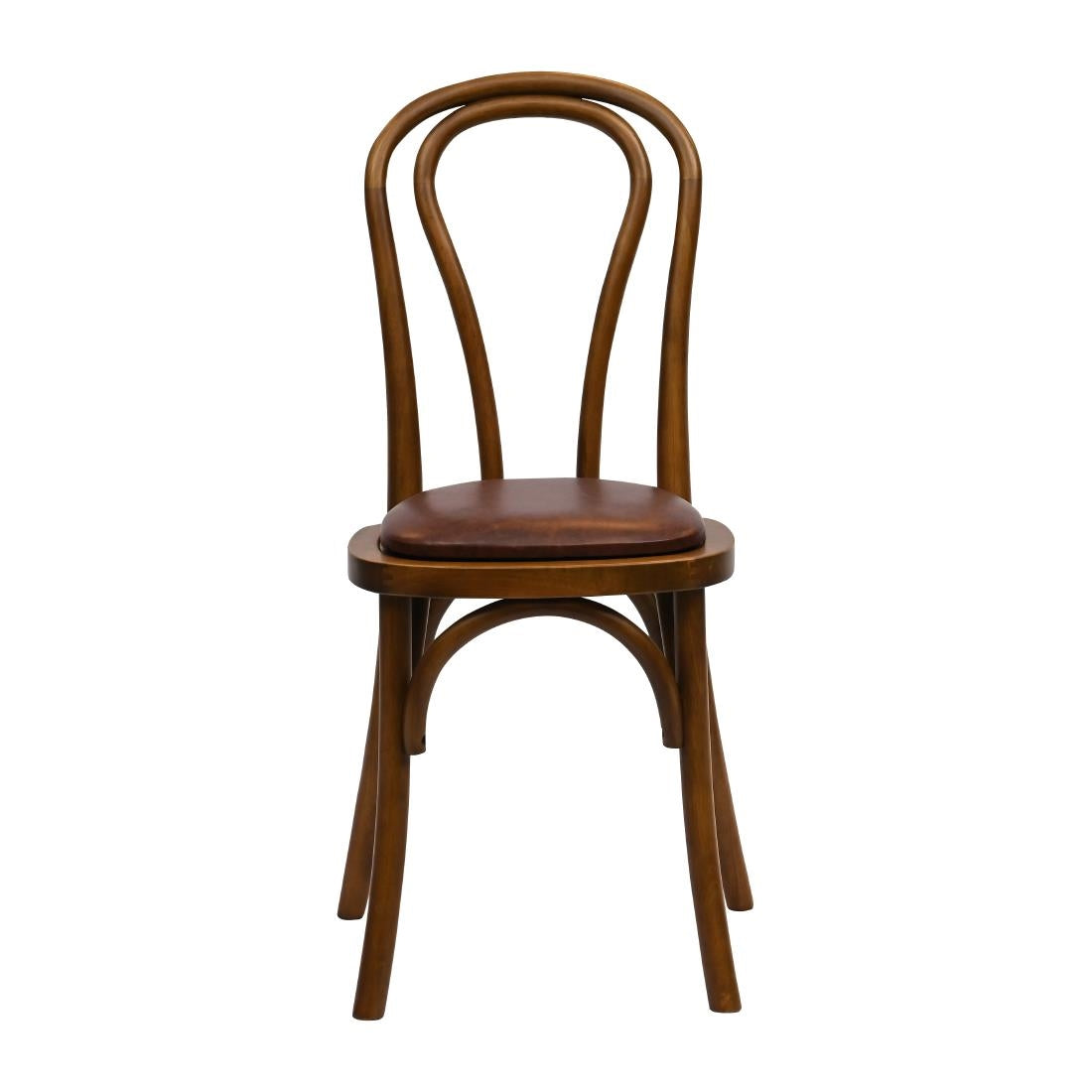 HX828 Hoop Back Dining Chair in Weathered Oak with Bison Espresso Seat (Pack of 2)