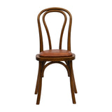 HX829 Hoop Back Dining Chair in Weathered Oak with Bison Tan Seat (Pack of 2)