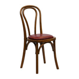 HX830 Hoop Back Dining Chair in Weathered Oak with Bison Bordeaux Seat (Pack of 2)