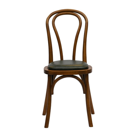 HX831 Hoop Back Dining Chair in Weathered Oak with Bison Cedar Seat (Pack of 2)