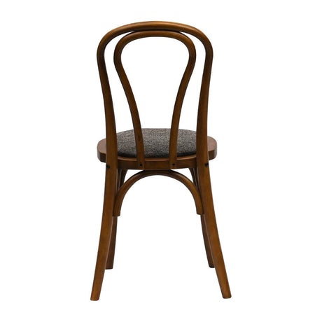 HX832 Hoop Back Dining Chair in Weathered Oak with Shetland Smoke Seat (Pack of 2)