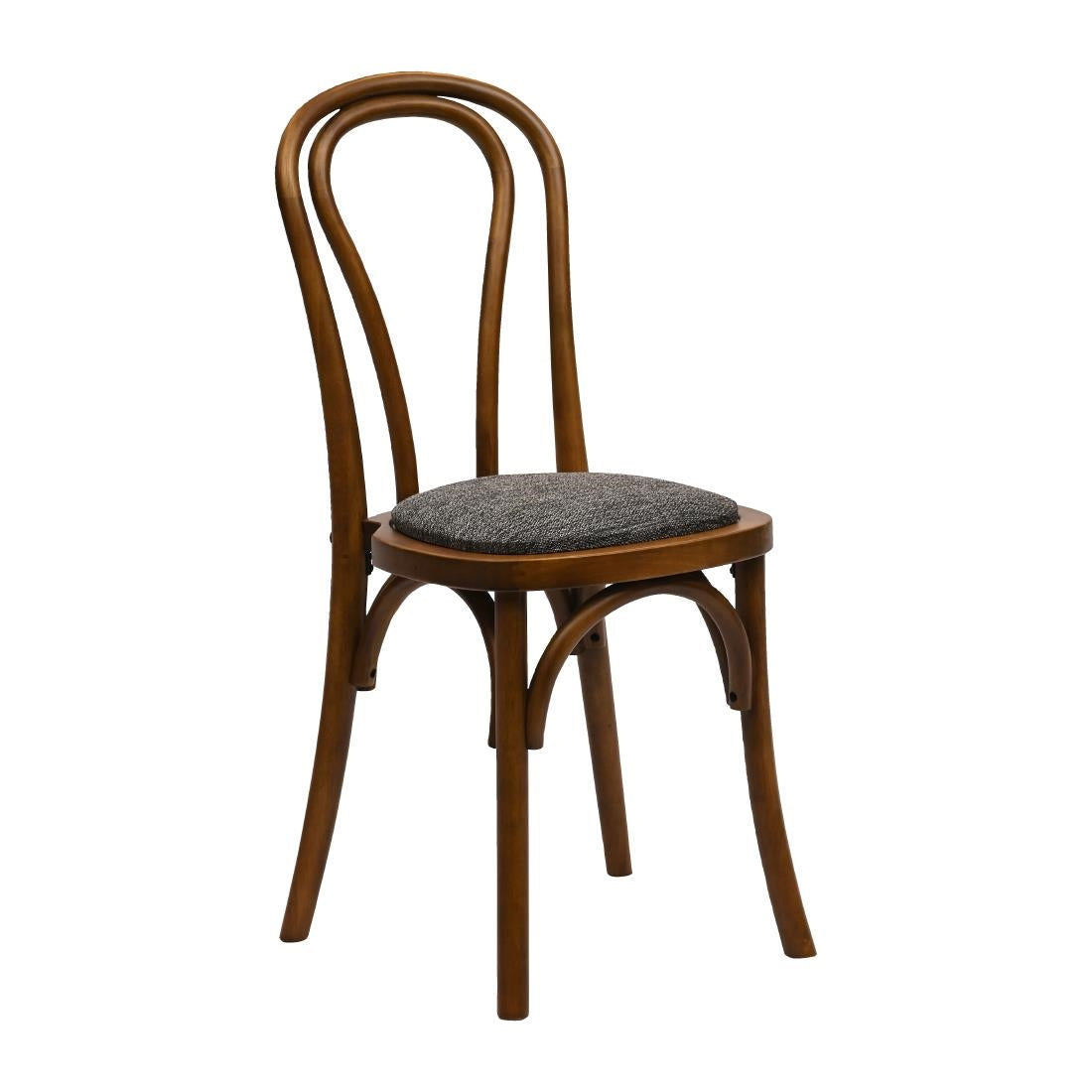 HX832 Hoop Back Dining Chair in Weathered Oak with Shetland Smoke Seat (Pack of 2)