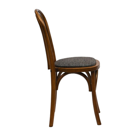 HX832 Hoop Back Dining Chair in Weathered Oak with Shetland Smoke Seat (Pack of 2)