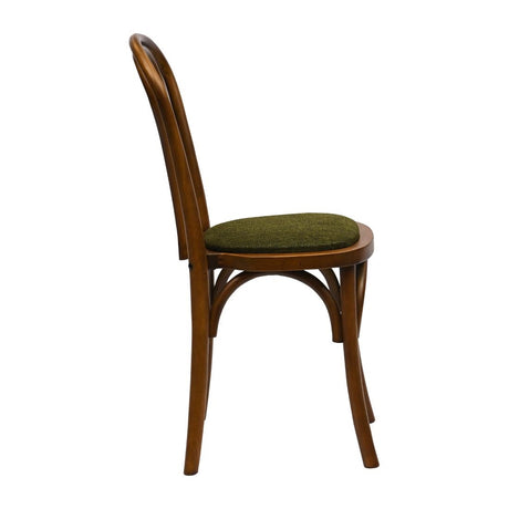 HX833 Hoop Back Dining Chair in Weathered Oak with Shetland Forest Seat (Pack of 2)